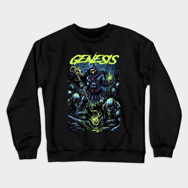 GENESIS BAND DESIGN Crewneck Sweatshirt by Rons Frogss